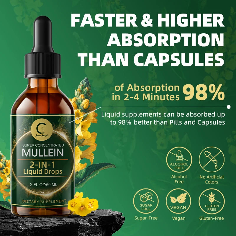 Minch Mullein Leaf Extract Drops For Respiratory Support