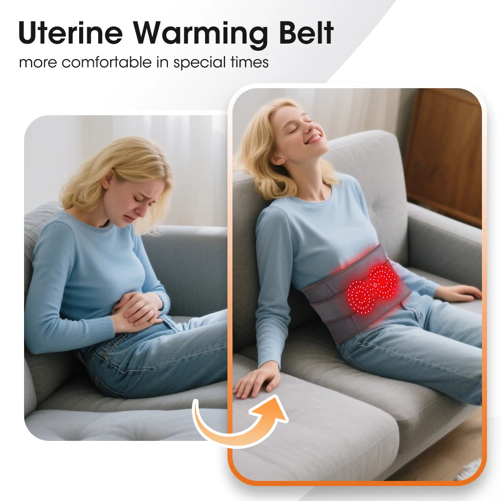Hailicare Wireless Heated Waist Belt Vibration Massage 3 Heat Modes
