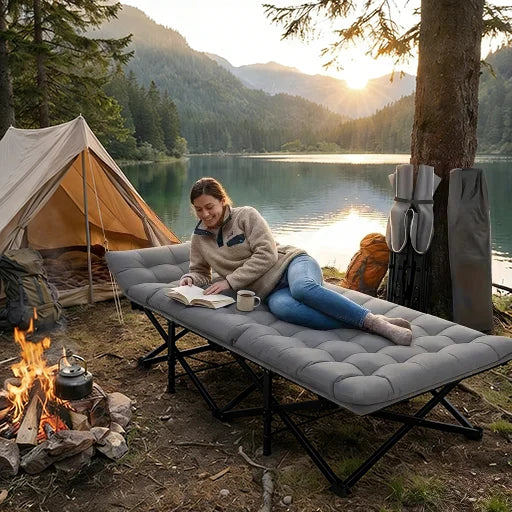Aorian Portable Folding Camping Cot With Detachable Mattress