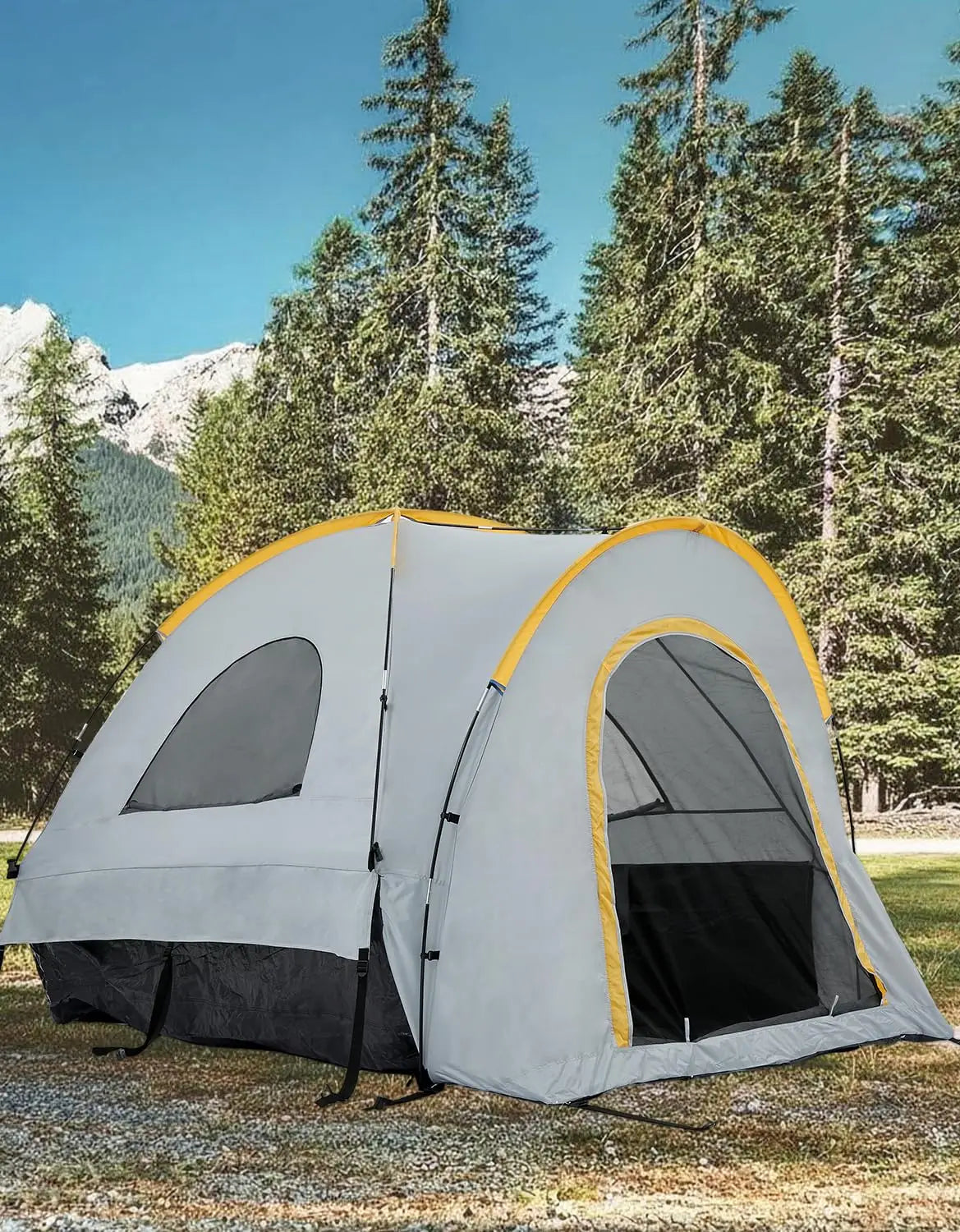 Sturdy Truck Bed Tent With Wide Awning For Two Adults