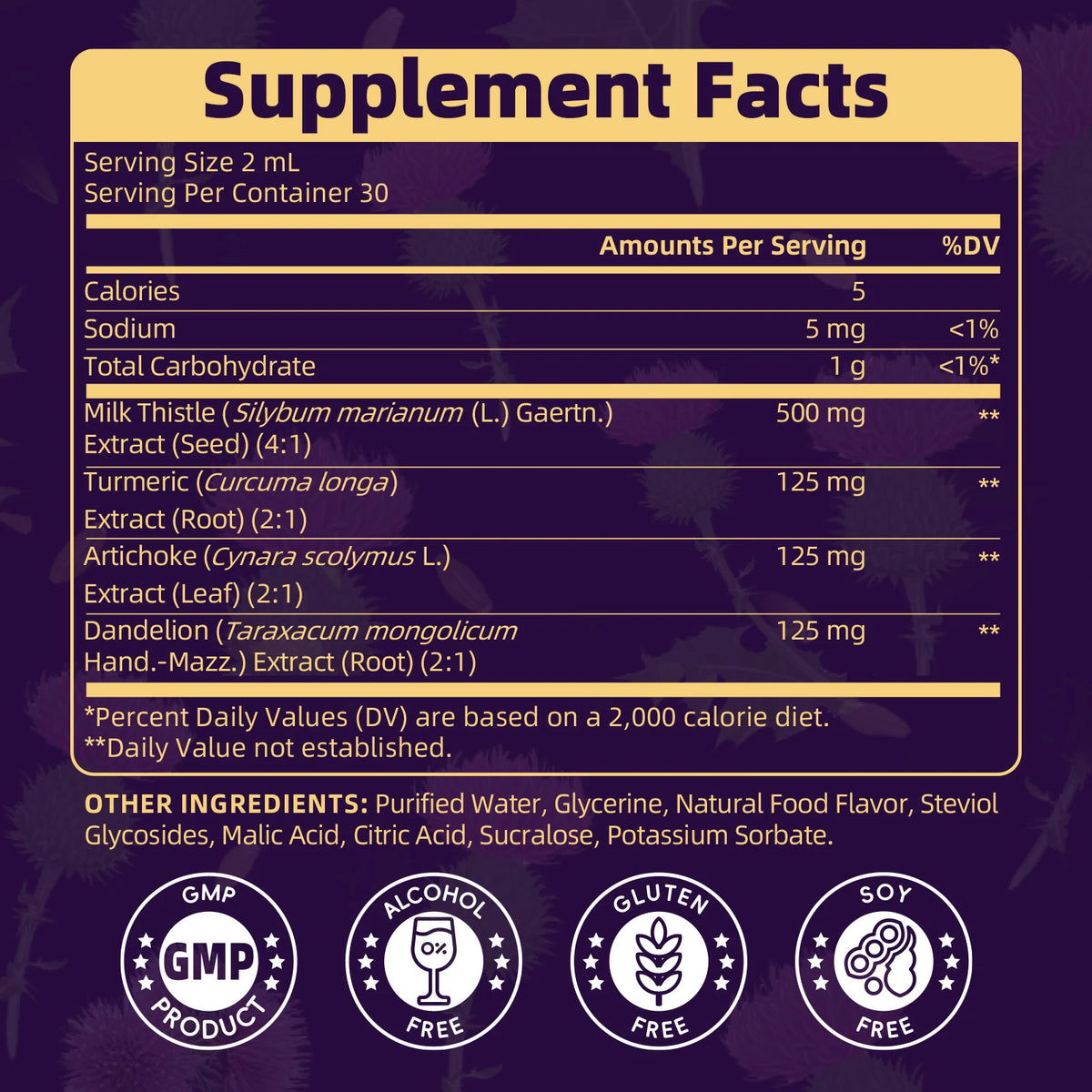 Minch Herbal Milk Thistle Drops With Turmeric For Liver Support