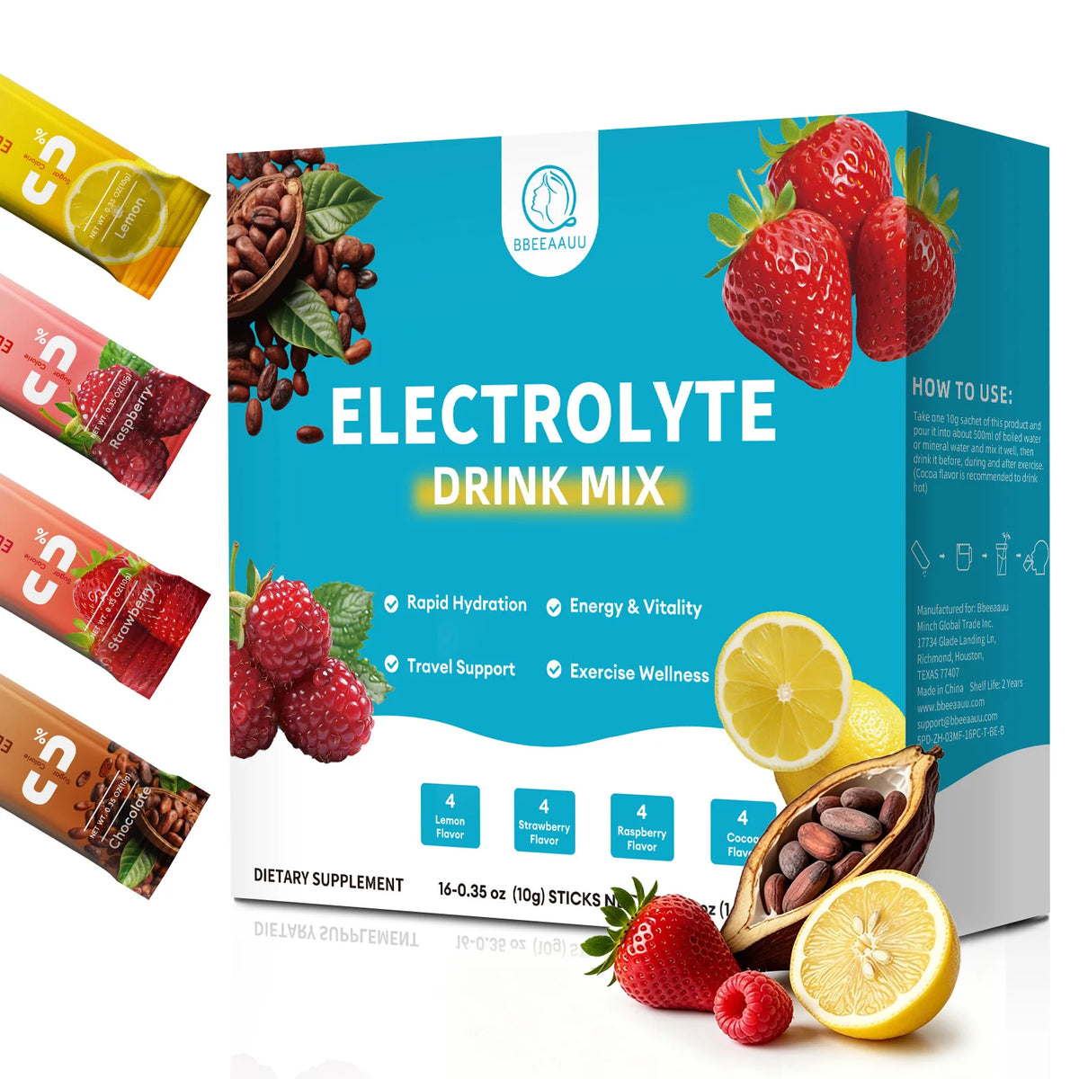 Beworths Sugar Free Electrolyte Powder For Quick Hydration And Energy