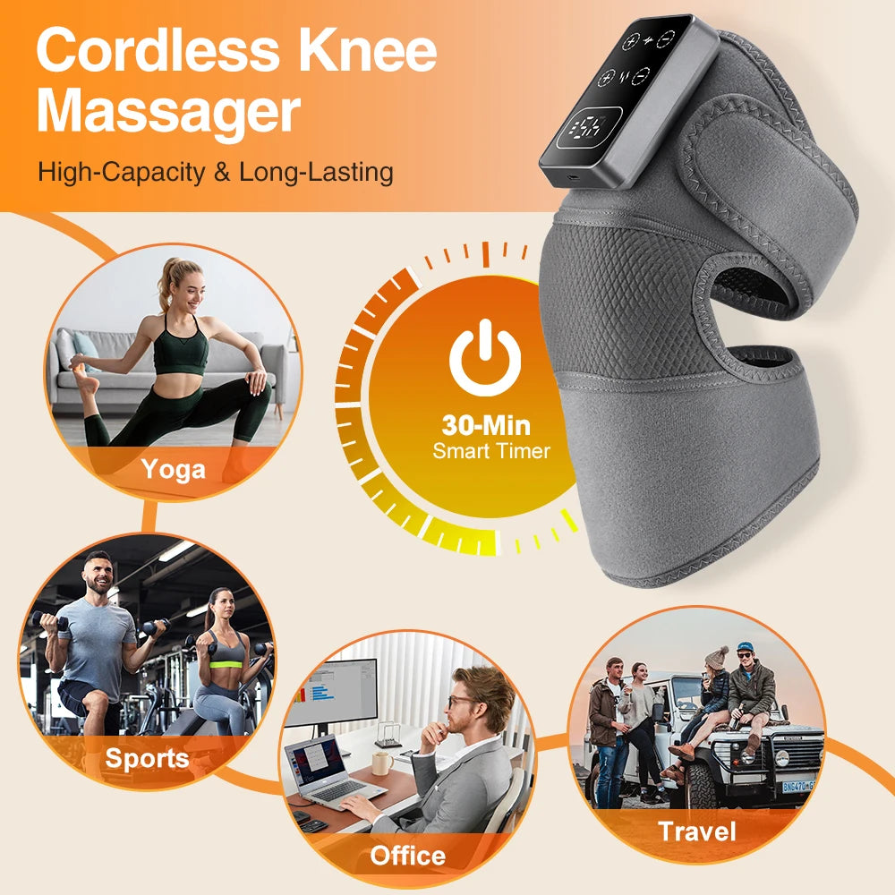 Hailicare Electric Heated Vibration Knee Shoulder Massager Pad