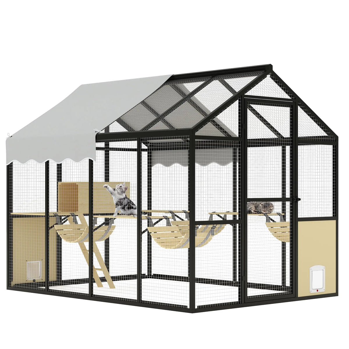 HiMISS Outdoor Aluminum Catio Enclosure With Secure Sliding Doors