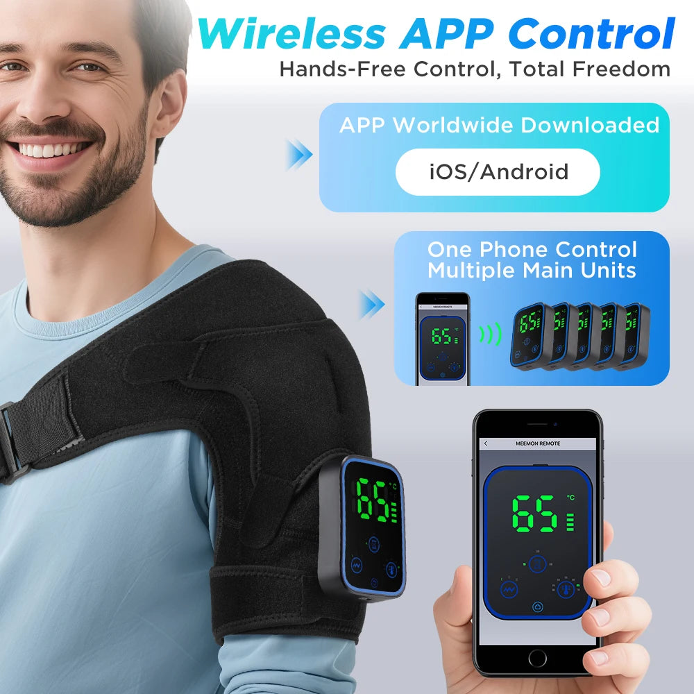 Hailicare Wireless Shoulder Massager With App Controlled Electric Heating