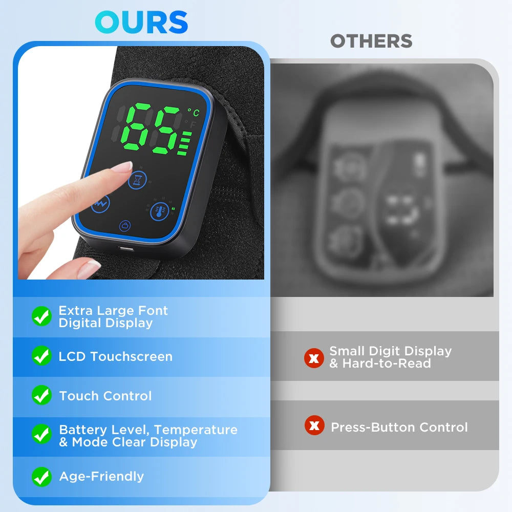 Hailicare Wireless Shoulder Massager With App Controlled Electric Heating