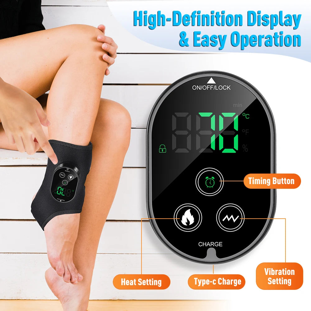 Hailicare Heat And Vibration Massager For Ankle Calf Foot