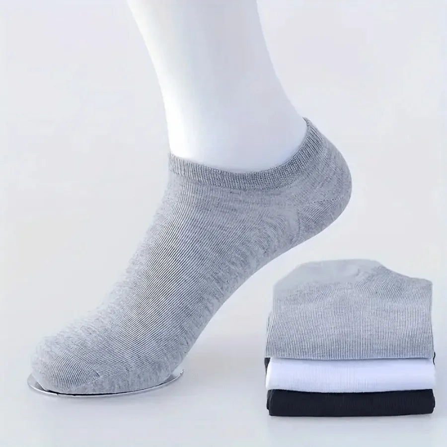 Unisex Breathable Ankle Socks 10 Pairs Polyester Sports Daily Wear