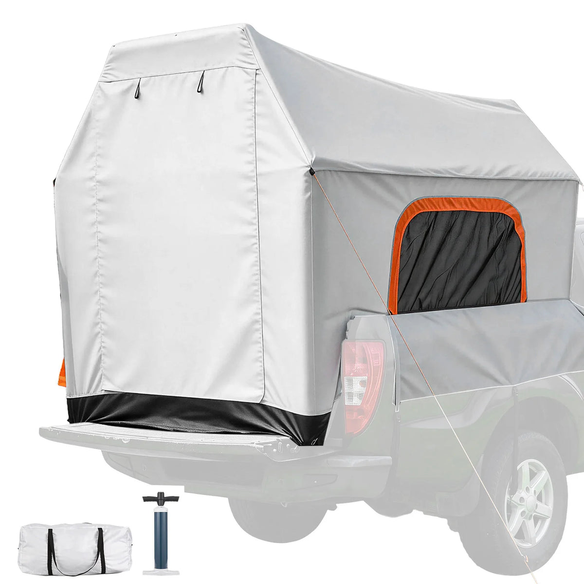 SucceBuy Inflatable Pickup Truck Tent With Ventilated Mesh Windows