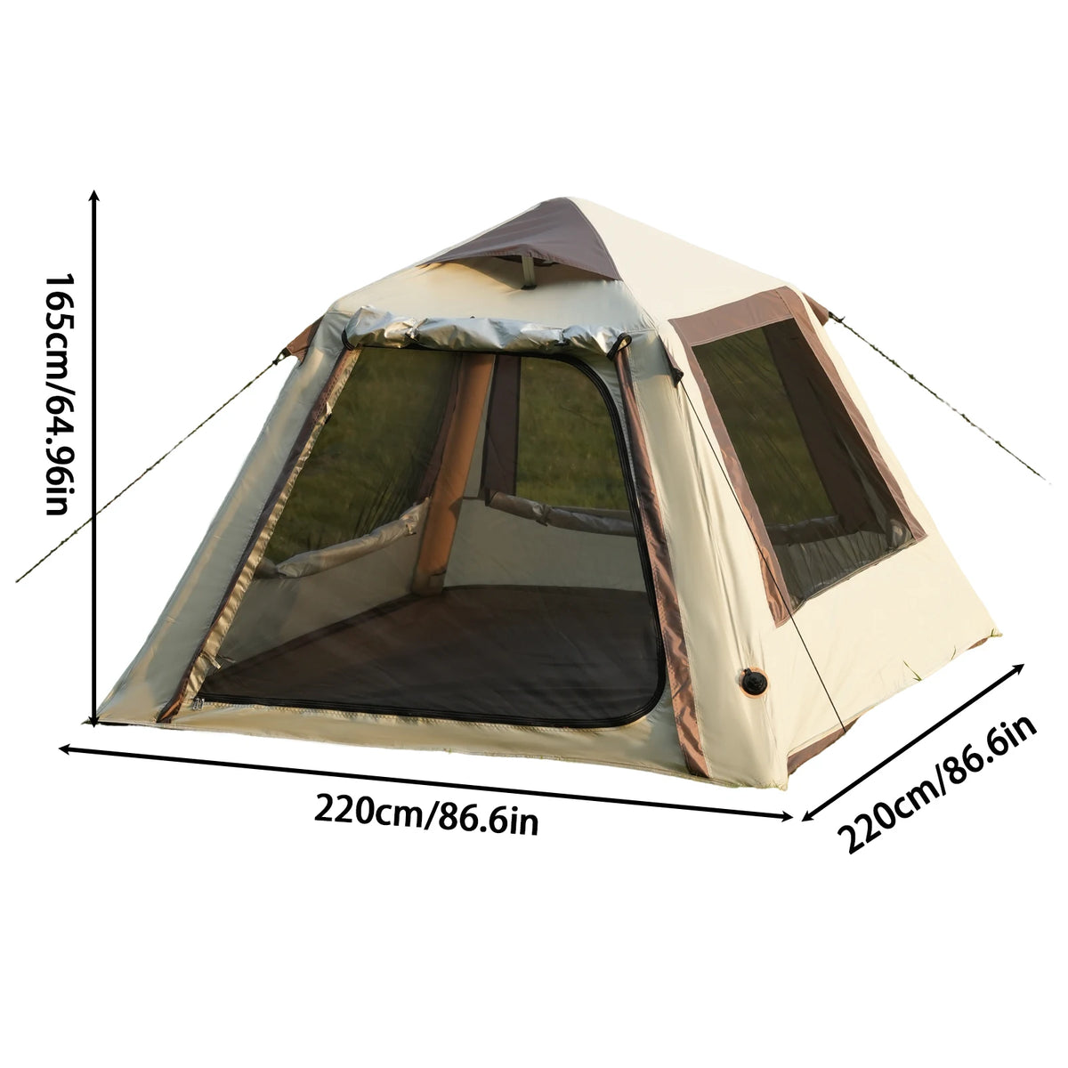 Inflatable Glamping Tent Weatherproof Outdoor Family Camping Shelter