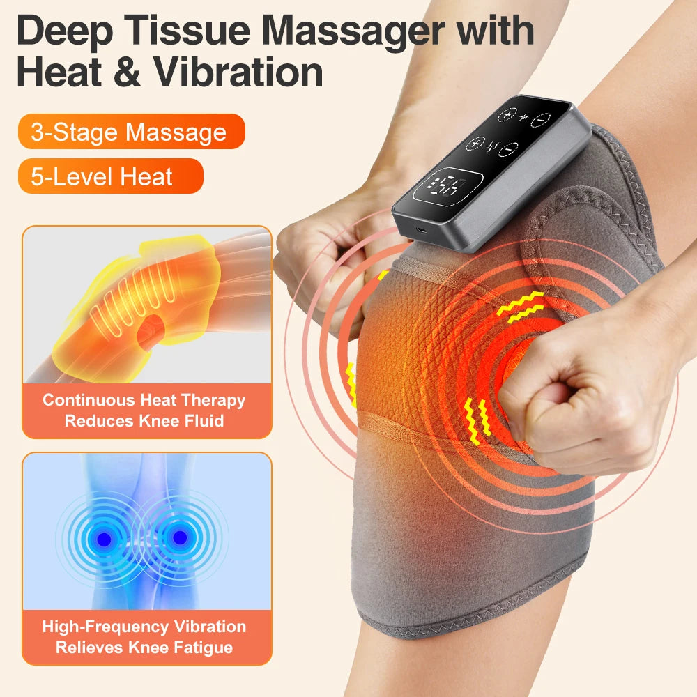 Hailicare Heated Vibration Knee Shoulder Elbow Joint Massage Pad