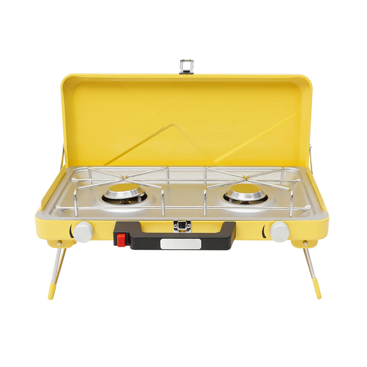 Portable Two Burner Gas Camping Stove With Piezo Ignition
