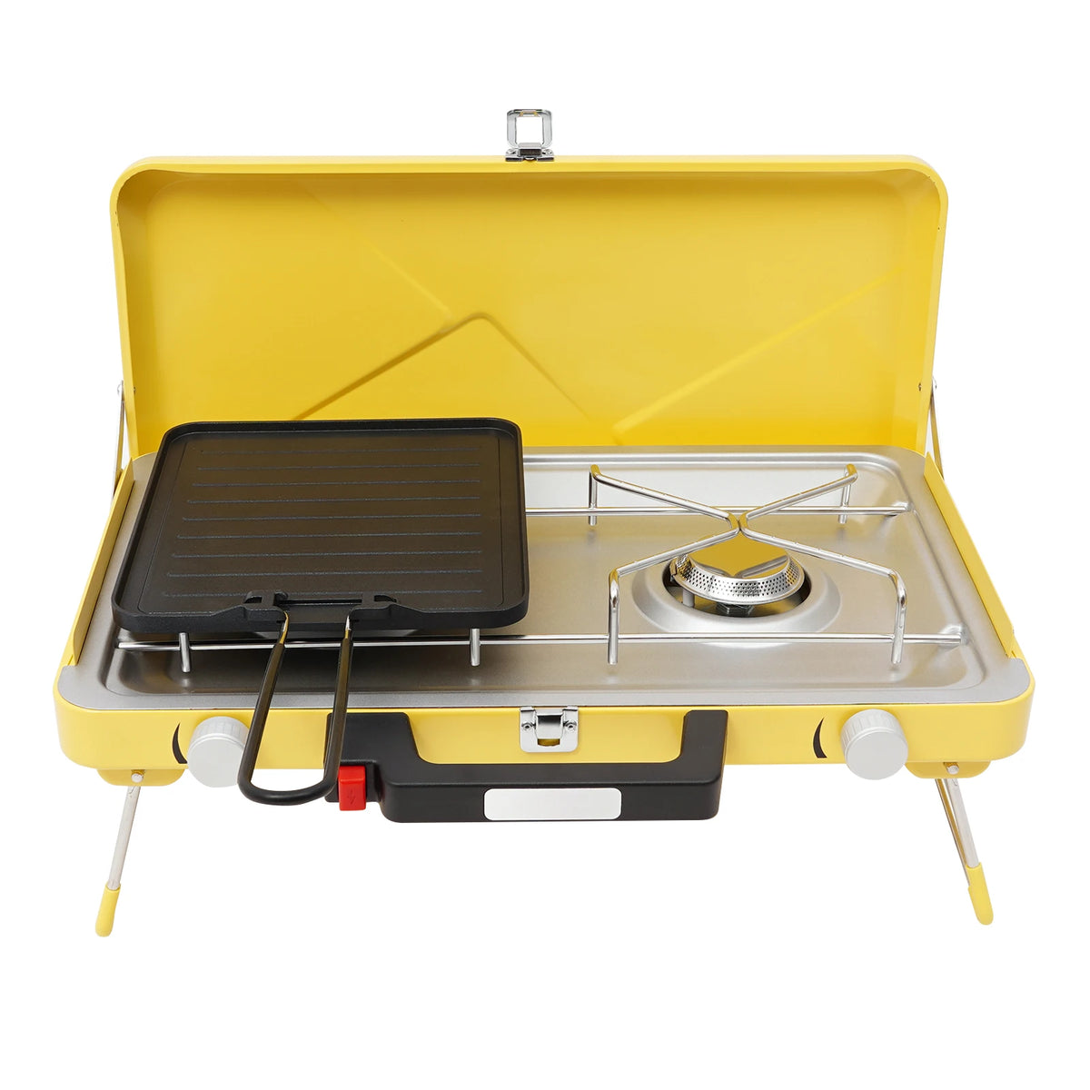 Portable Two Burner Gas Camping Stove With Piezo Ignition