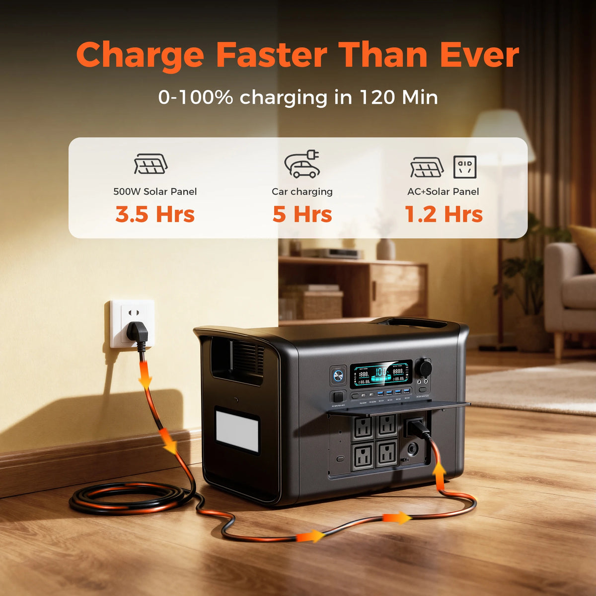 Ctolity 1024Wh Portable Power Station With Solar Camping Backup