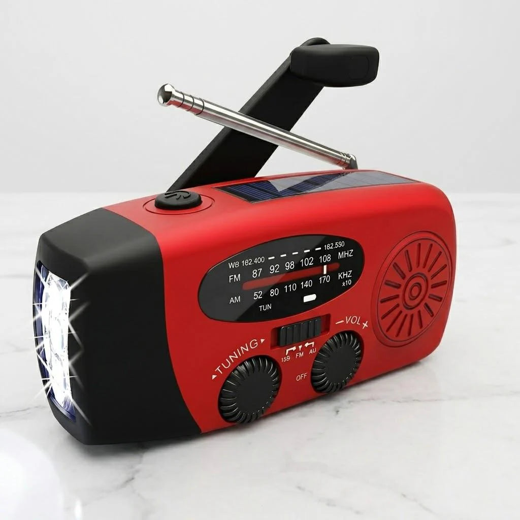 Hand Crank Emergency Radio With Power Bank And Flashlight