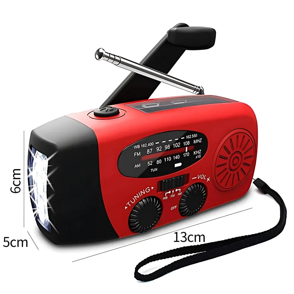 Hand Crank Emergency Radio With Power Bank And Flashlight