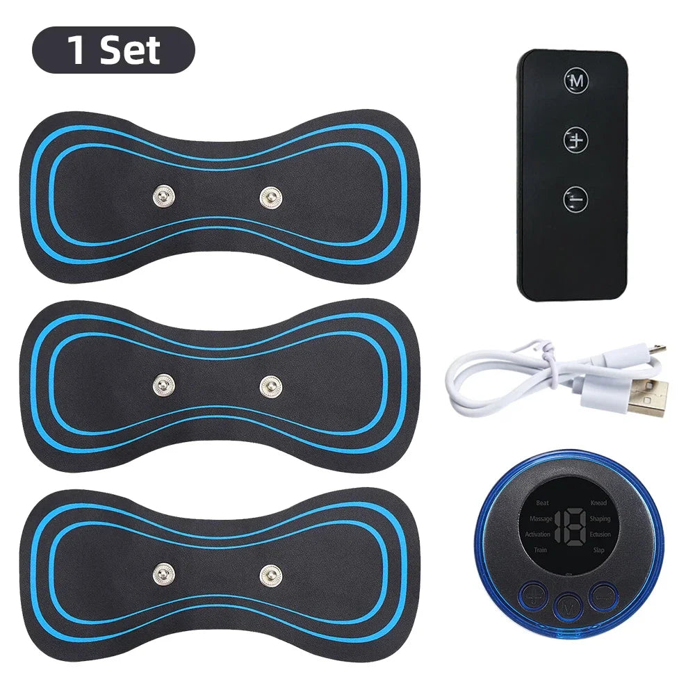 EMS Muscle Stimulator With Patches For Neck Back Pain Relief
