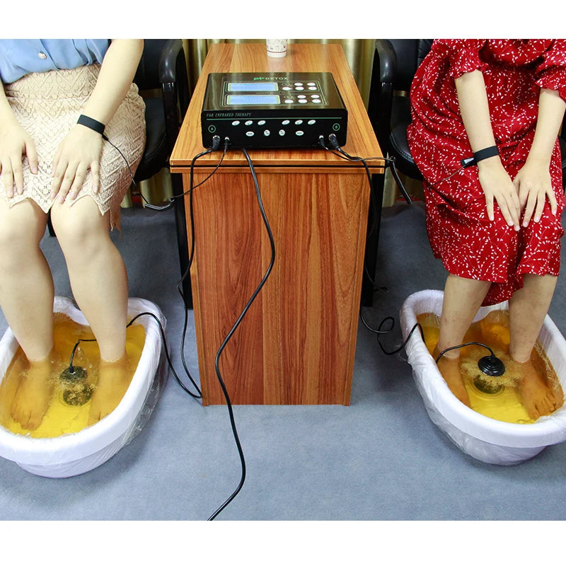 Salon Dual Ionic Foot Bath With Infrared Heating Waist Massager