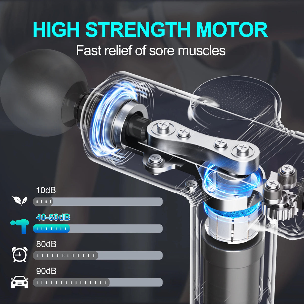 LEERCON Deep Tissue Electric Massage Gun For Body Recovery