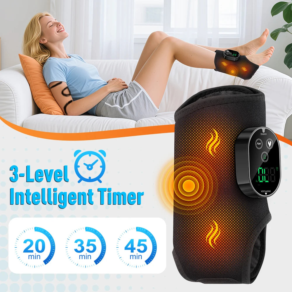 Hailicare Heat And Vibration Massager For Ankle Calf Foot