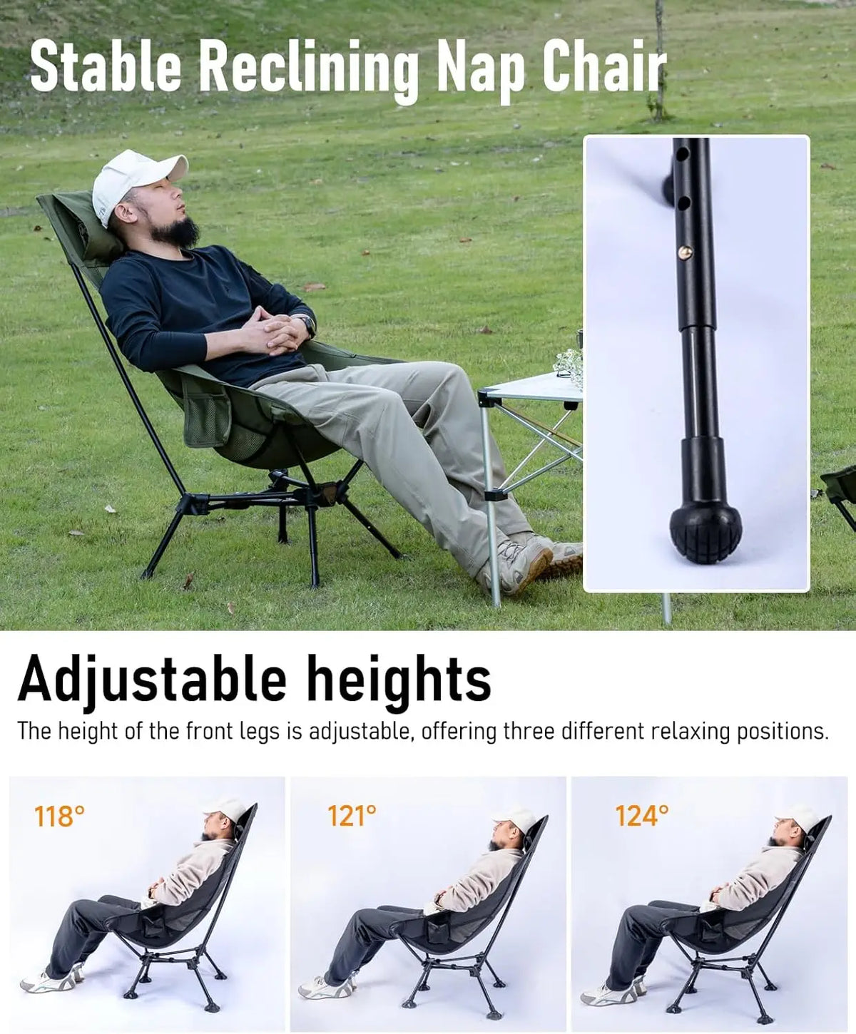 Ytyin Ultralight Folding Beach Chair With Anti Sinking Feet