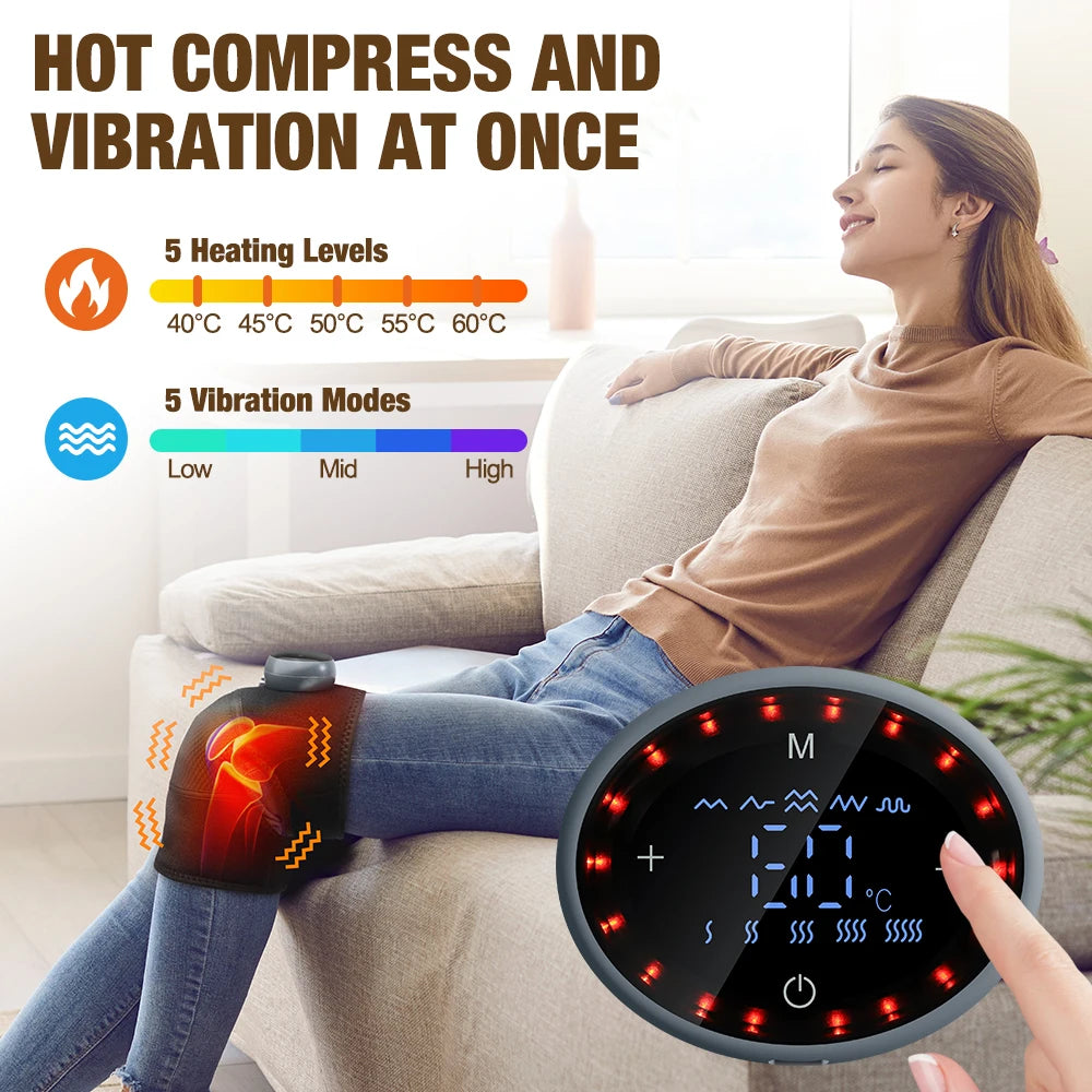 Hailicare Heated Vibration Knee Shoulder Elbow Joint Massage Pad