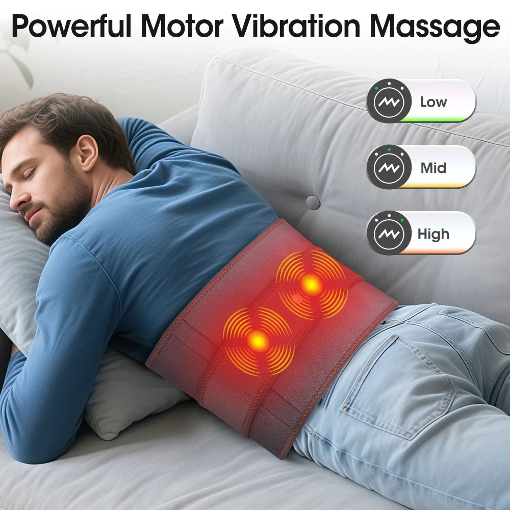 Hailicare Wireless Heated Waist Belt Vibration Massage 3 Heat Modes