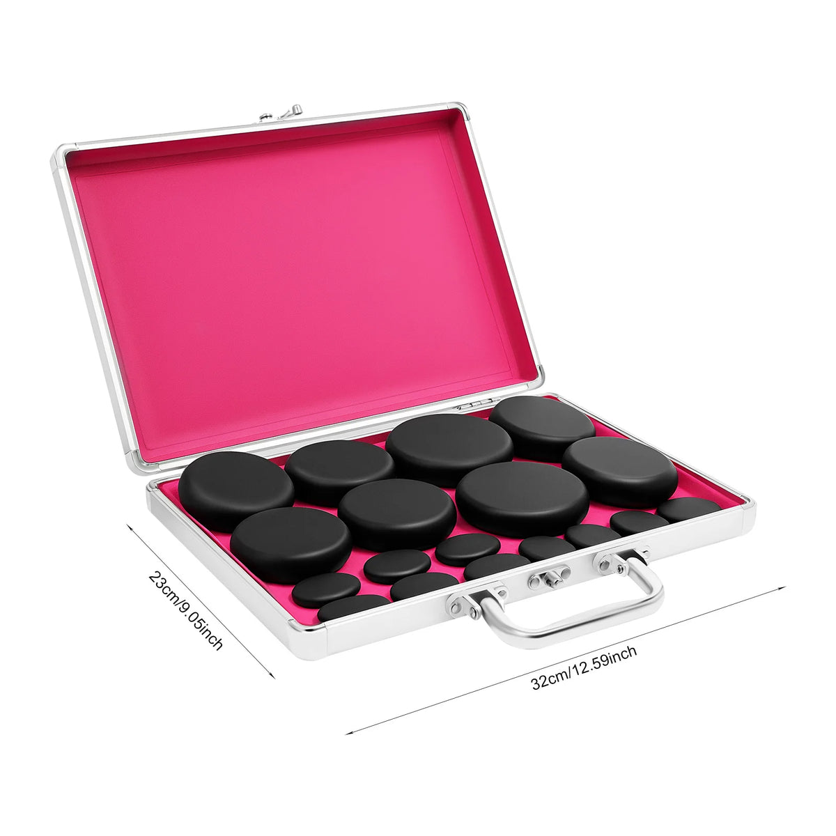 Volcanic Hot Stone Massage Kit With Heating Box For Relaxation