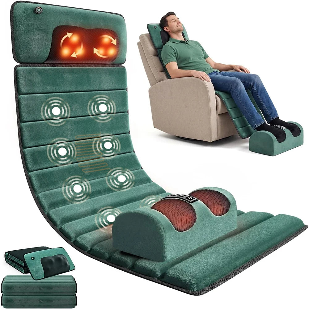 HOMEMASSA Full Body Vibration Massage Pad With 10 Motors