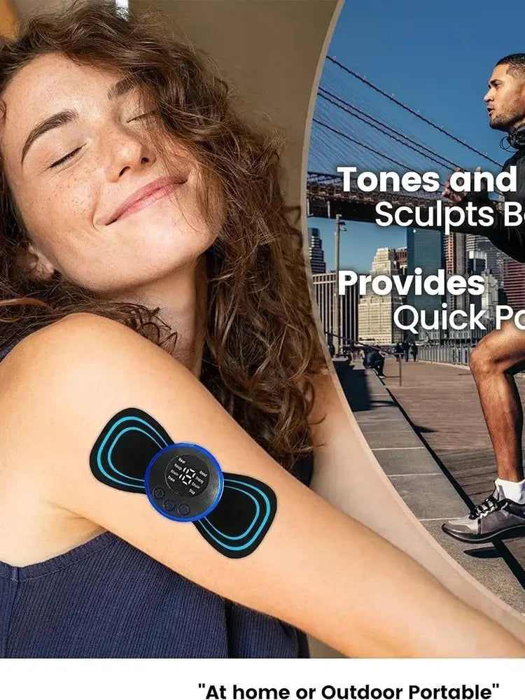 Portable EMS Muscle Massage Stimulator for Neck and Back Pain Relief