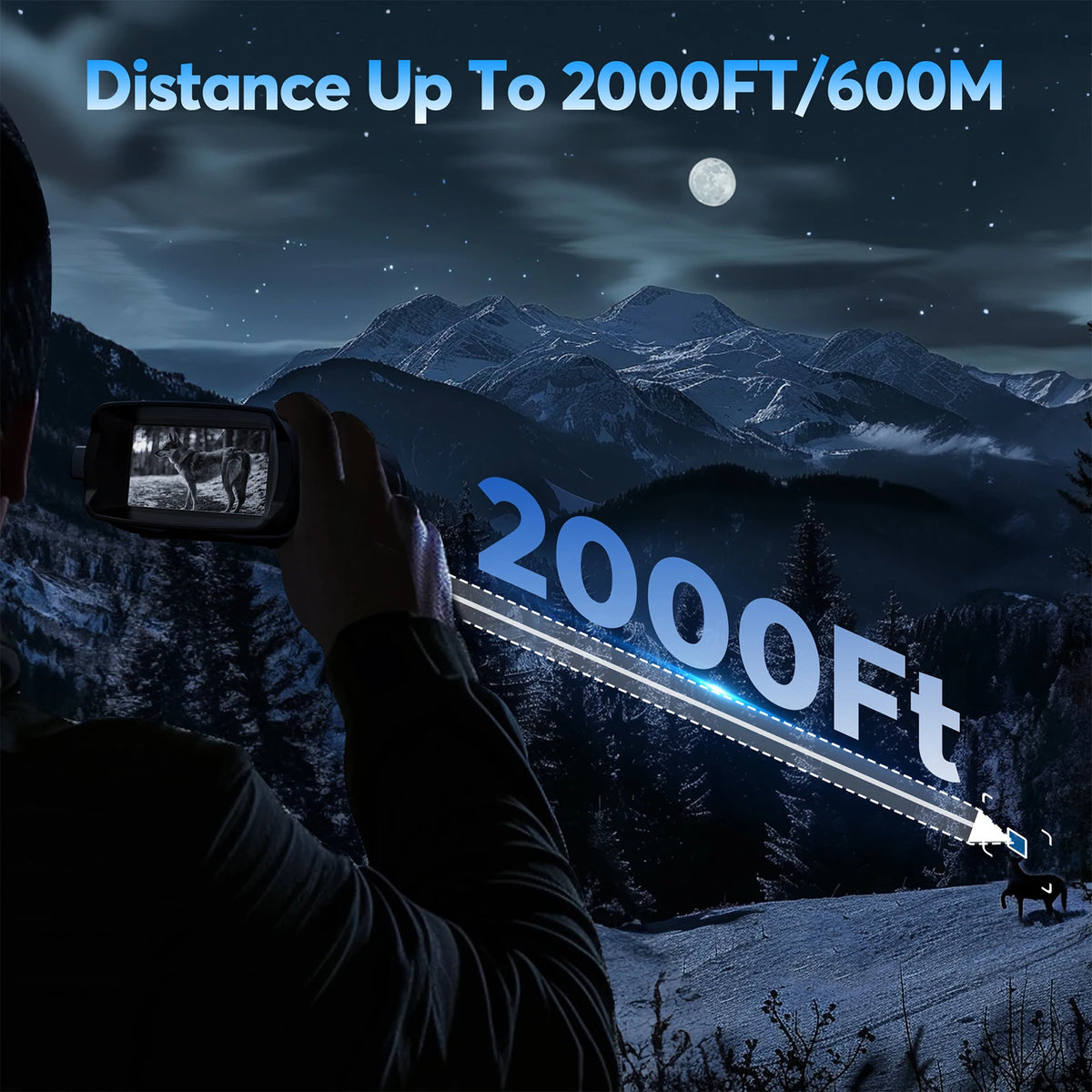 USB Rechargeable 4K Night Vision Binoculars With Infrared Digital Zoom