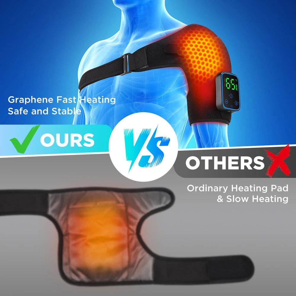 Hailicare Wireless Shoulder Massager With App Controlled Electric Heating