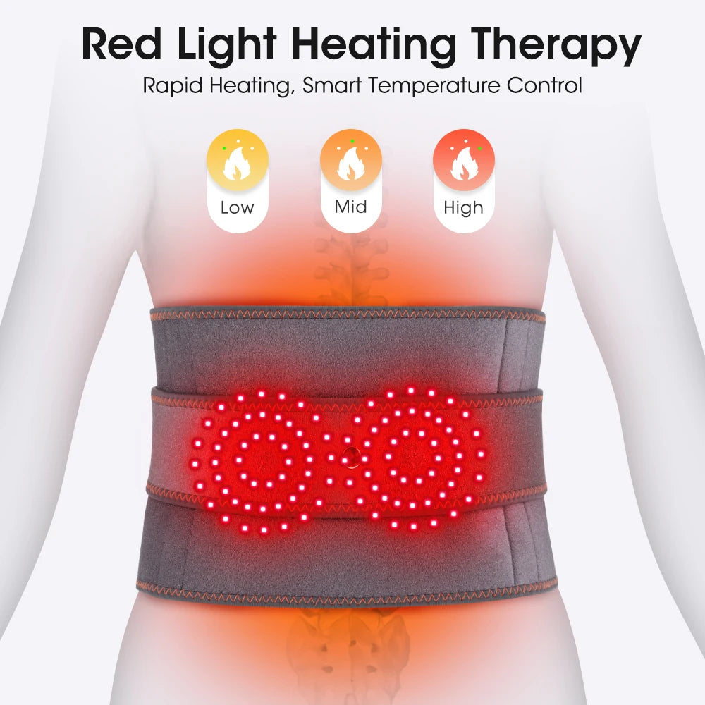 Hailicare Wireless Heated Waist Belt Vibration Massage 3 Heat Modes