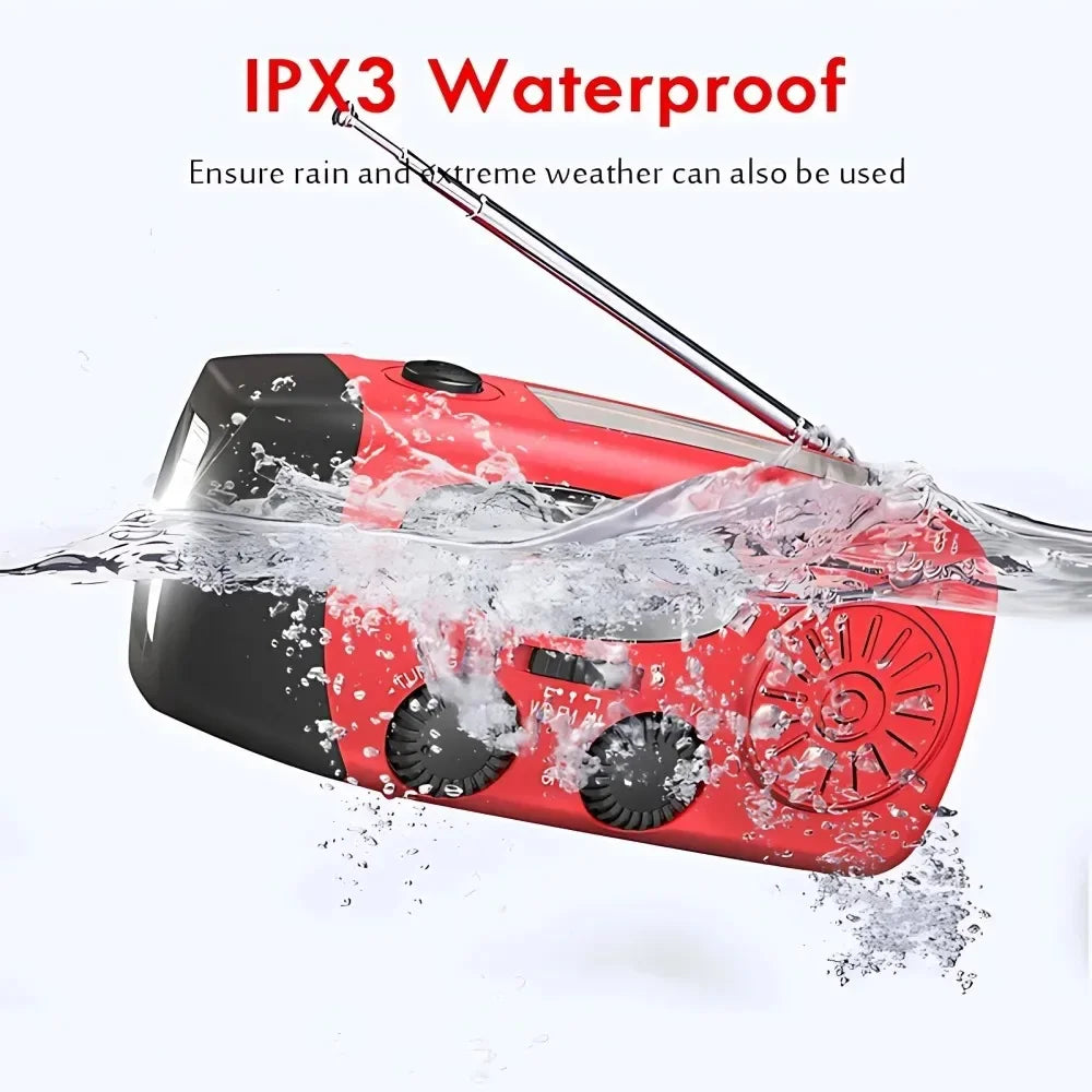 Hand Crank Emergency Radio With Power Bank And Flashlight