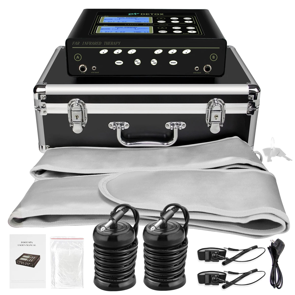 Dual Ionic Foot Bath With Infrared Waist Detox Spa Device