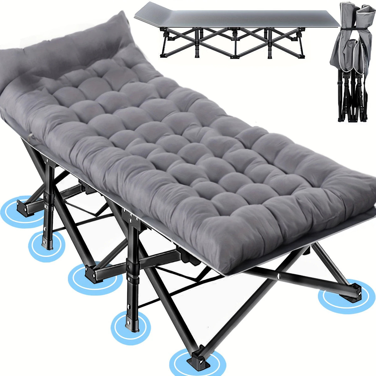 Aorian Portable Folding Camping Cot With Detachable Mattress