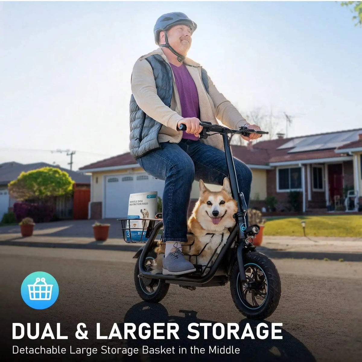 Gyroor Foldable Electric Scooter With Three Riding Modes For Adults