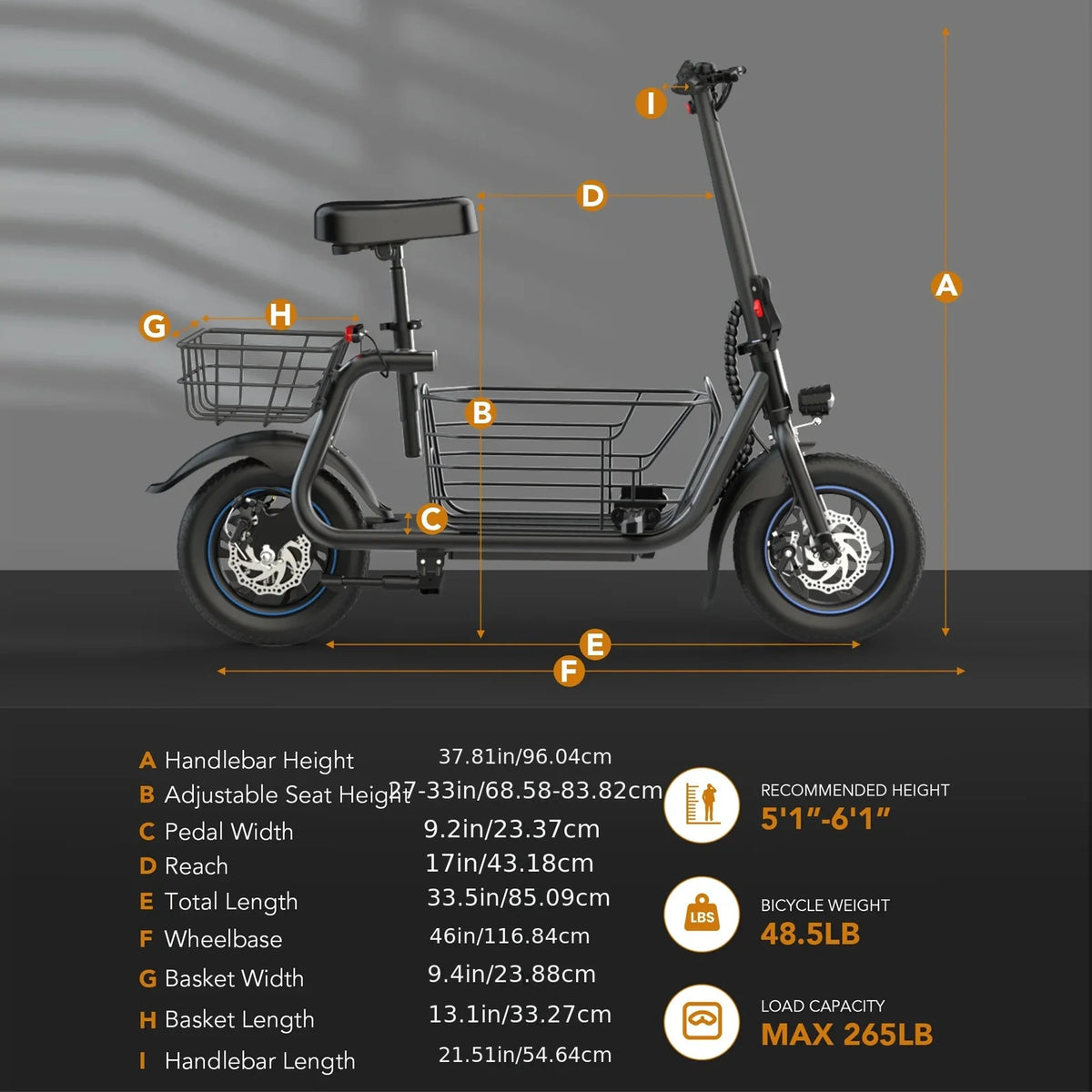 Gyroor Foldable Electric Scooter With Three Riding Modes For Adults