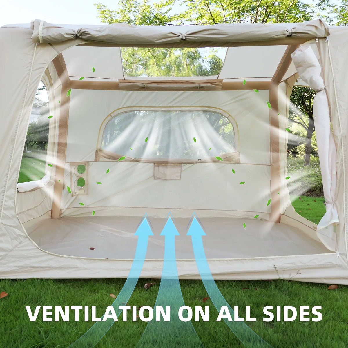 Waterproof Inflatable Camping Tent With Premium Fabric And Easy Setup