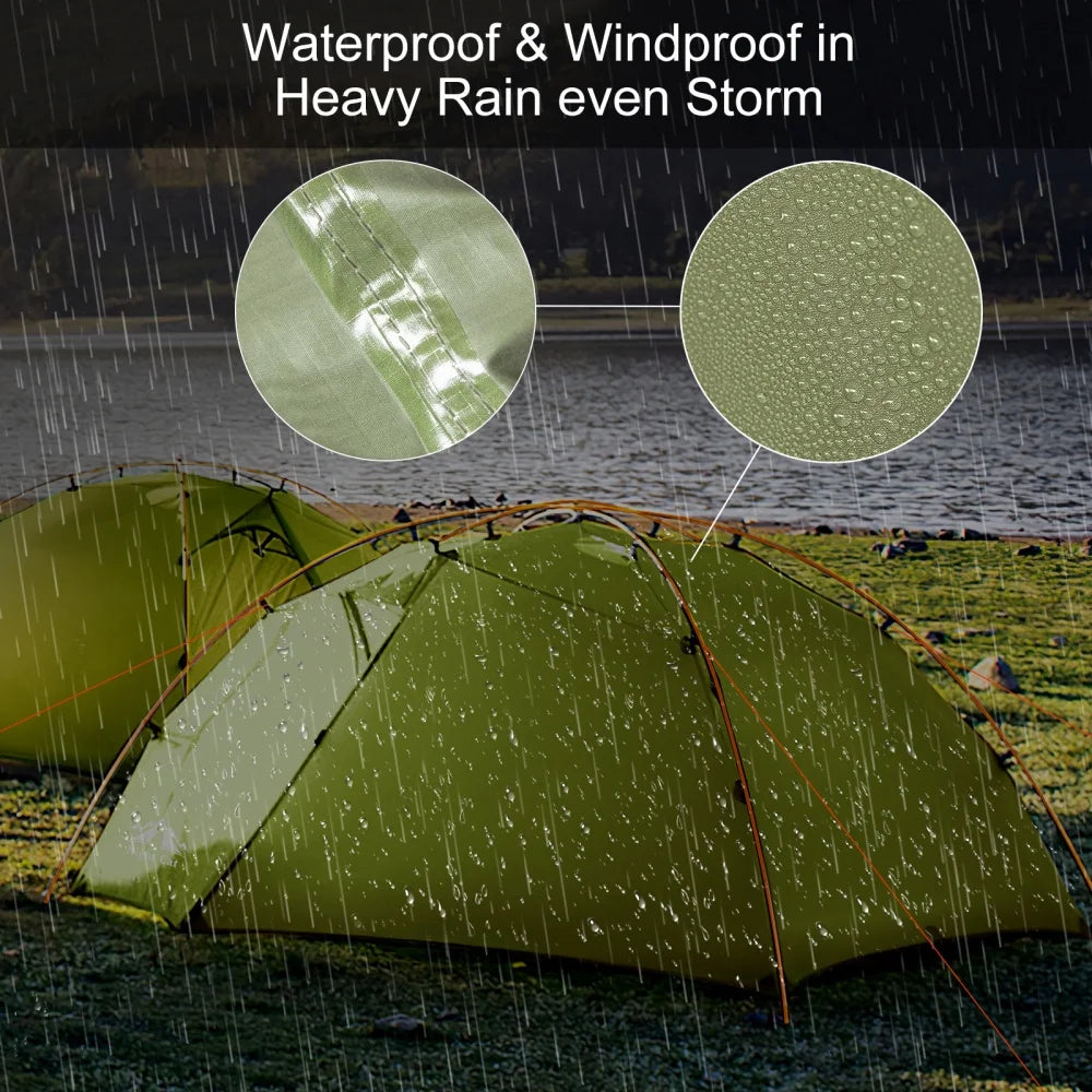 Night Cat Lightweight Two Person Waterproof Backpacking Tent