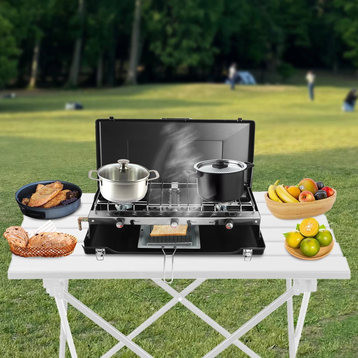 Portable 4.5kW Gas Camping Stove For Outdoor BBQ And Picnic