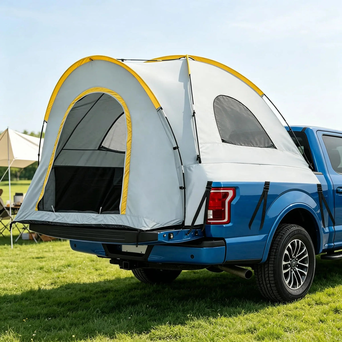 Sturdy Truck Bed Tent With Wide Awning For Two Adults