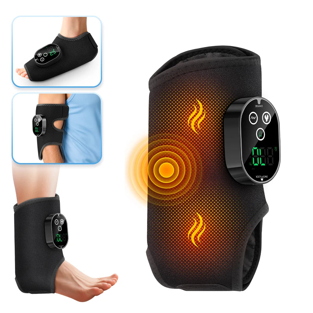 Hailicare Heat And Vibration Massager For Ankle Calf Foot