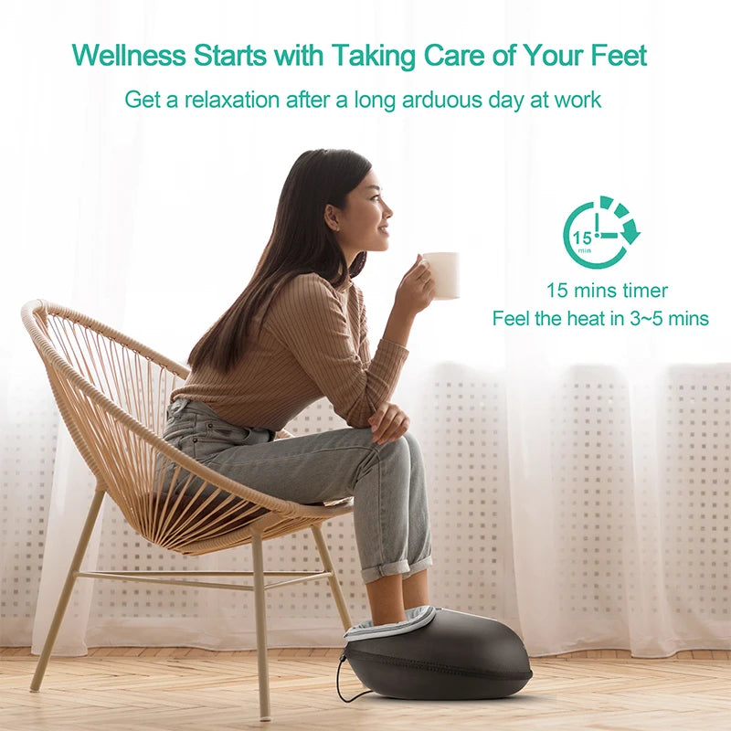 Medcursor Shiatsu Electric Foot Massager With Heat Rollers