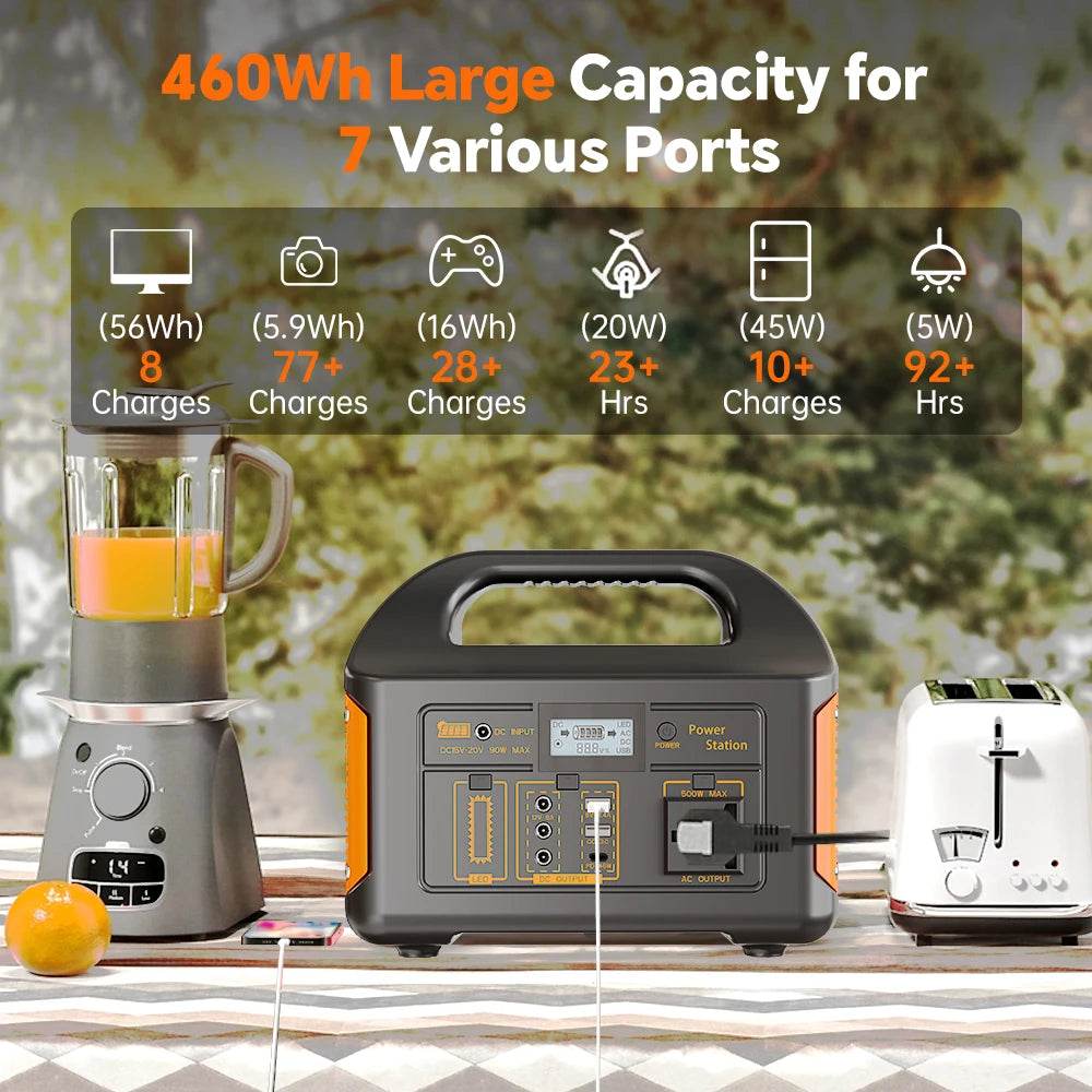 GaiaRay 500W Portable Solar Power Station With LED Display
