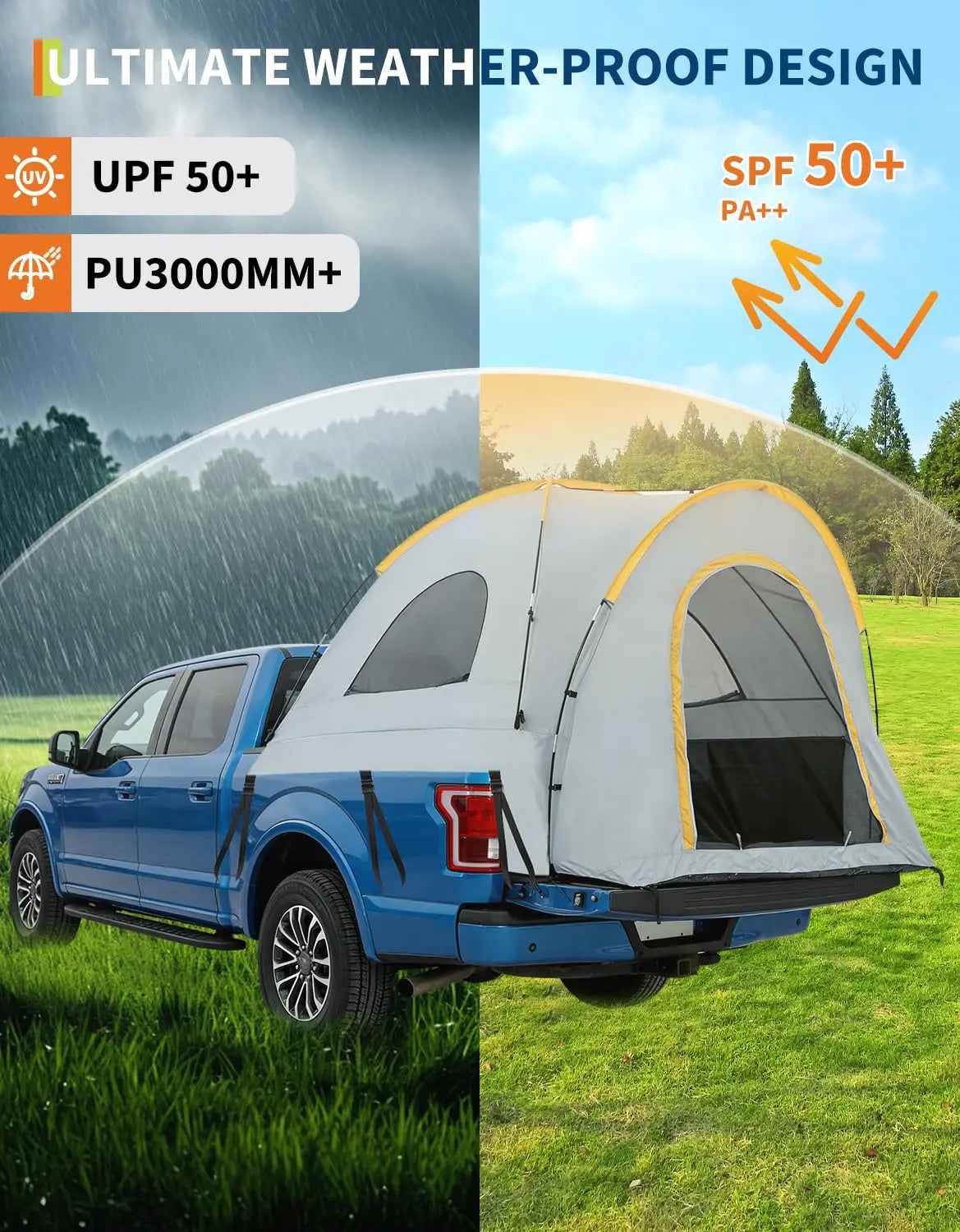 HiMISS Waterproof Pickup Truck Bed Tent Portable Outdoor Camping Shelter