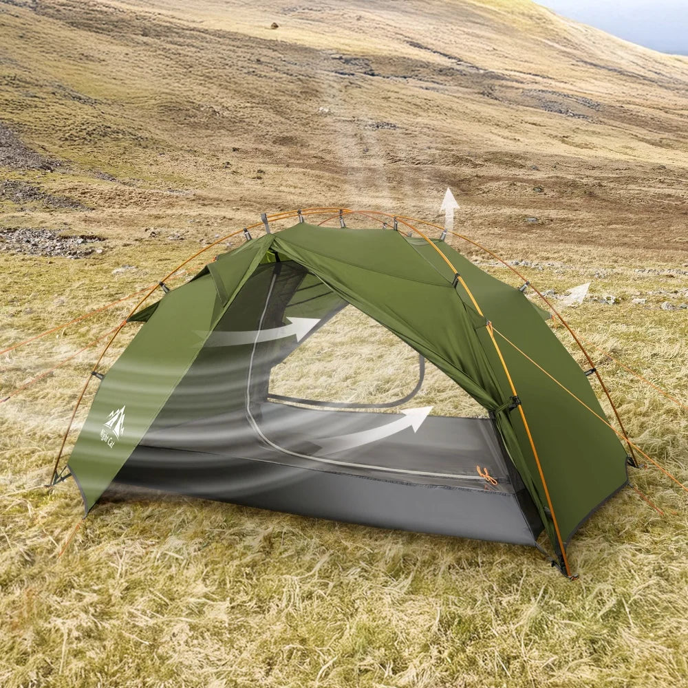 Night Cat Lightweight Two Person Waterproof Backpacking Tent