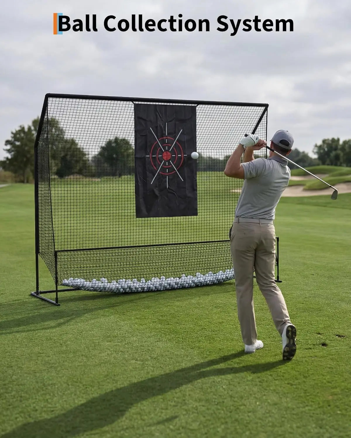 HiMISS Heavy Duty Golf Practice Net Swing Trainer With Bag