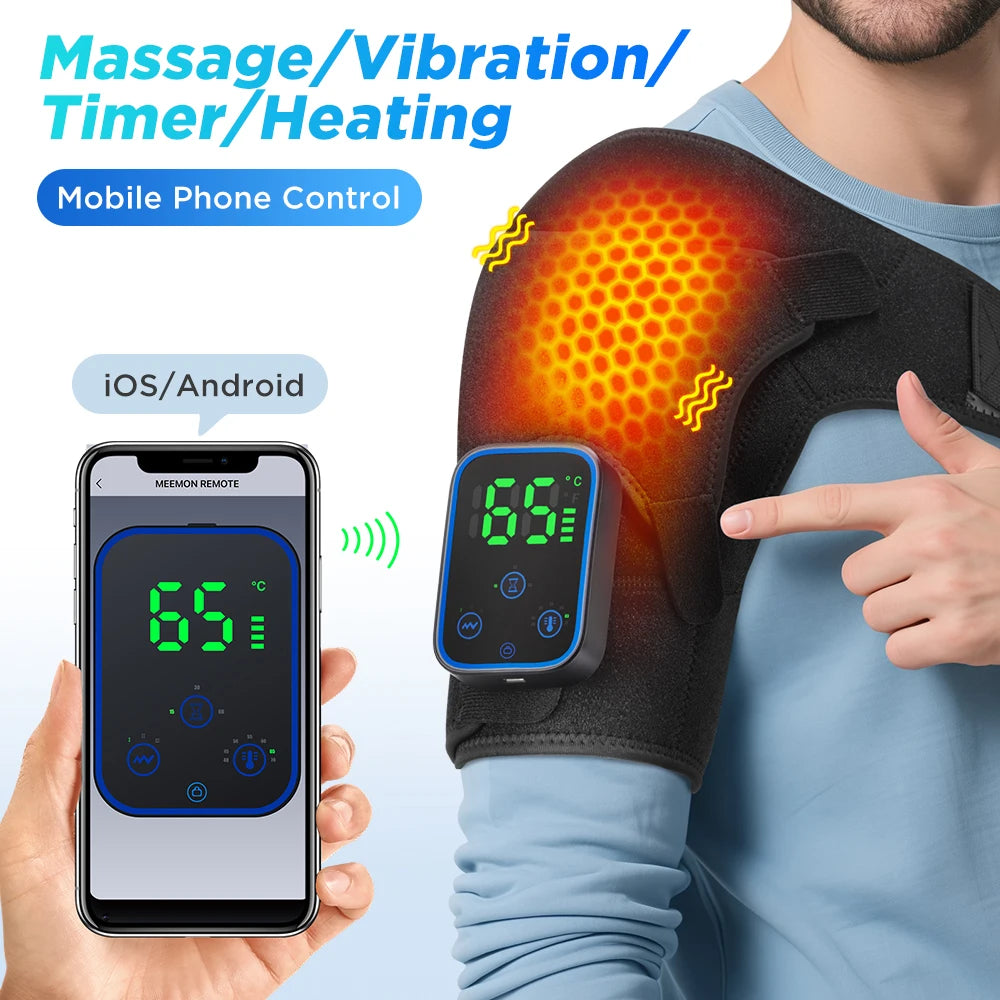 Hailicare Wireless Shoulder Massager With App Controlled Electric Heating