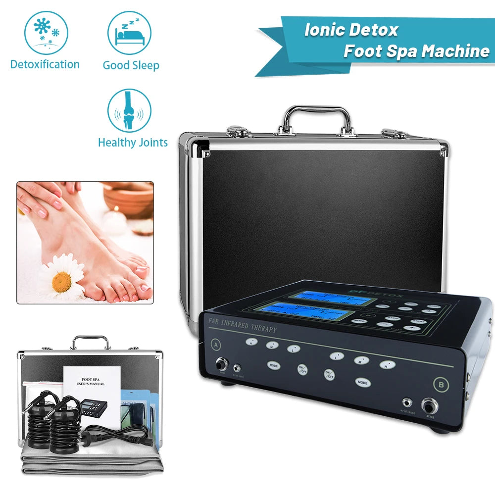 Salon Dual Ionic Foot Bath With Infrared Heating Waist Massager